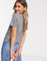 Thumbnail for your product : Hollister short sleeve logo tshirt in gray