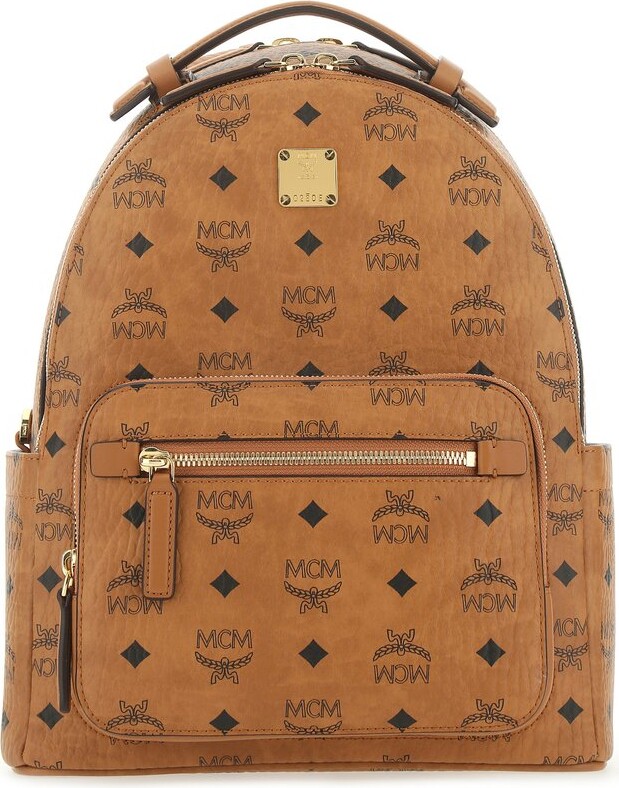 Shop MCM Stark Visetos Checkerboard Medium Backpack