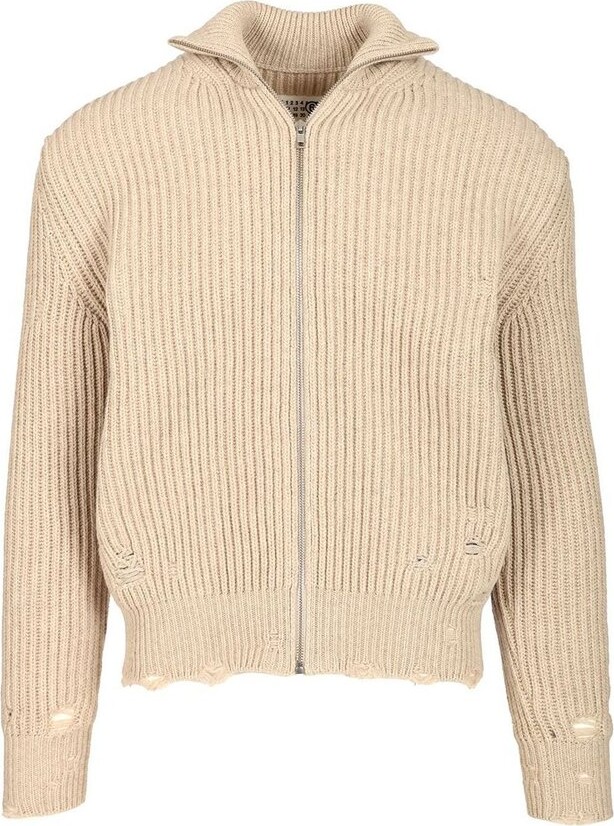 MM6 MAISON MARGIELA Distressed Knitted Cardigan