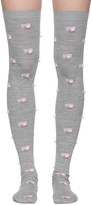 Thumbnail for your product : Marc Jacobs Grey Pearl Thigh-high Socks