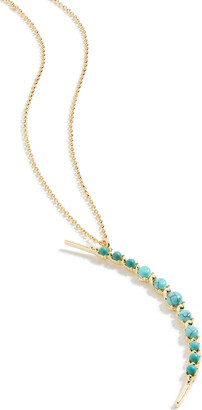 Jules Smith Designs Turquoise Crescent Moon Necklace