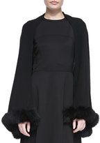 Thumbnail for your product : Magaschoni Cashmere Convertible Shawl with Fox Fur