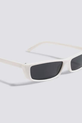 Na Kd Accessories Wide Rectangle Sunglasses White