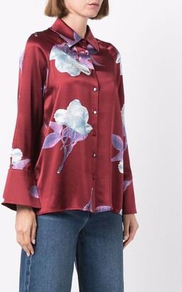 L'Autre Chose Floral-Print Silk Shirt