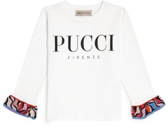 Emilio Pucci Junior Silk-Trim Logo T-Shirt