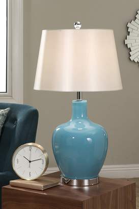 Abbyson Living Blue Faremont Glass Table Lamp, Blue