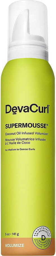 DevaCurl SuperMousse Coconut Oil Infused Volumizer, Hair Mousse, 5 oz
