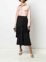 Thumbnail for your product : No.21 Asymmetric Pleated Midi Skirt