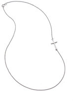 Thumbnail for your product : Mizuki 14K White Gold Side Cross Necklace