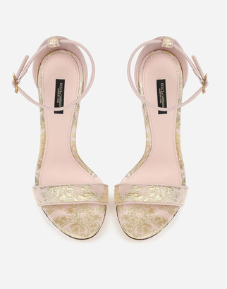 Dolce & Gabbana Nappa Mordore Sandals With Baroque Heel
