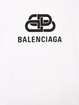 Thumbnail for your product : Balenciaga Oversize Logo Cotton Sweatshirt Hoodie