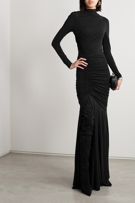 Jason Wu Collection Ruched Stretch-jersey Gown - Black