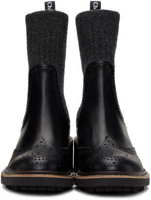 Chloé Black Franne Sock Ankle Boots