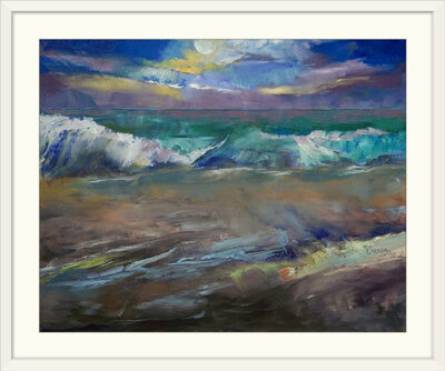Highland Dunes Massengill Moonlit Waves' by Michael Creese Painting Print