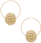 Thumbnail for your product : Mercedes Salazar Candongas Raffia Earrings in Beige.