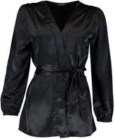 Thumbnail for your product : boohoo Belted Satin Kimono