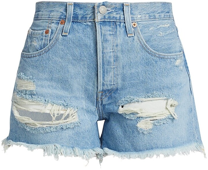distressed levi shorts