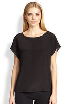 Thumbnail for your product : Escada Silk Flutter-Sleeve Top
