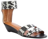 Thumbnail for your product : Rebecca Minkoff black and white leather embossed accent 'Lore' sandals