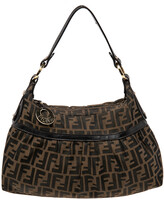 fendi zucca large hobo bag tobacco