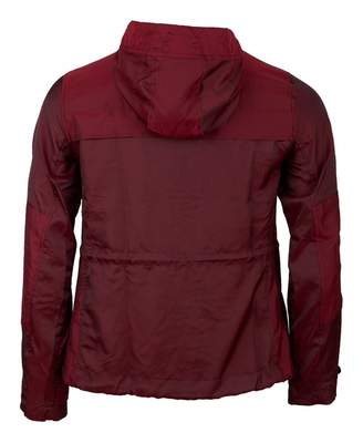 Pretty Green Iridescent Hooded Jacket Colour: BURGUNDY, Size: SMALL