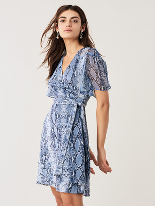 Diane von Furstenberg Zella Silk-Jersey Mini Wrap Dress