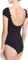 Thumbnail for your product : Marysia Swim Mexico Zigzag Cap-Sleeve One-Piece Swimsuit, Black