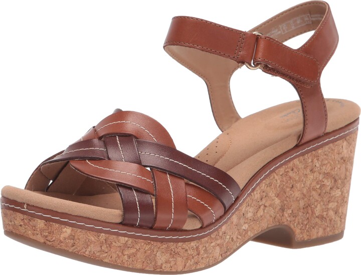 dark tan wedges