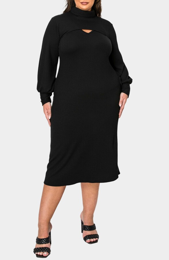 L I V D Aster Plissé Two-Piece Sweater Dress