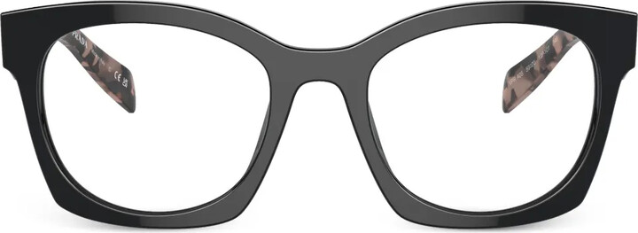 Prada Eyewear logo-lettering D-frame glasses