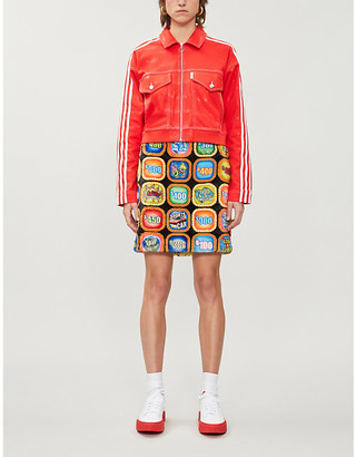 adidas x Fiorucci graphic-print recycled polyester and cotton-blend jacket