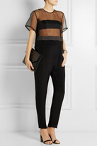 Thumbnail for your product : Tibi Karla Spetic Tide silk-organza and silk-crepe jumpsuit