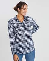 Thumbnail for your product : J.Crew Crinkle Gingham Classic Fit Boy Shirt