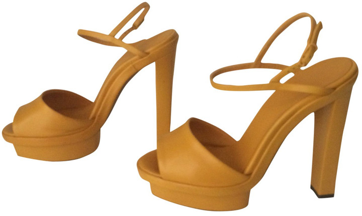 balenciaga sandals womens yellow
