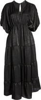 Thumbnail for your product : Gibson Shirred Satin Midi Dress