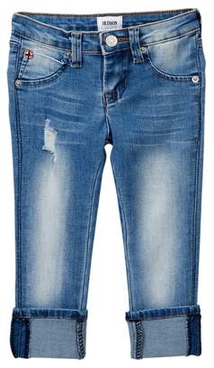 Hudson Skinny Roll Cuff Crop Jeans (Little Girls)