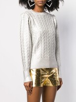 Thumbnail for your product : MSGM Metallic-Threading Knitted Jumper