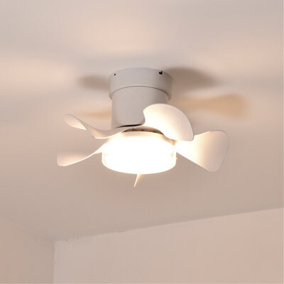 Ivy Bronx Low Noise Abs Blade Remote Ceiling Fan With Led Light For Kitchen Bedroom Dining Room Toilet Patio
