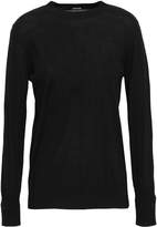 Thumbnail for your product : Adam Lippes Poplin-trimmed Merino Wool Sweater