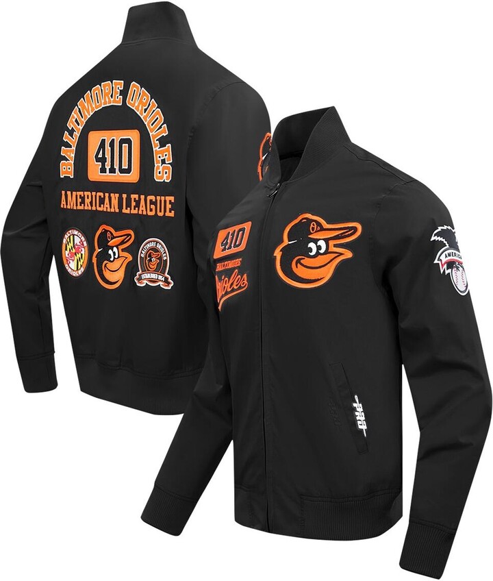 Pro Standard Men's Black Baltimore Orioles Area Code Twill Full-Zip Jacket