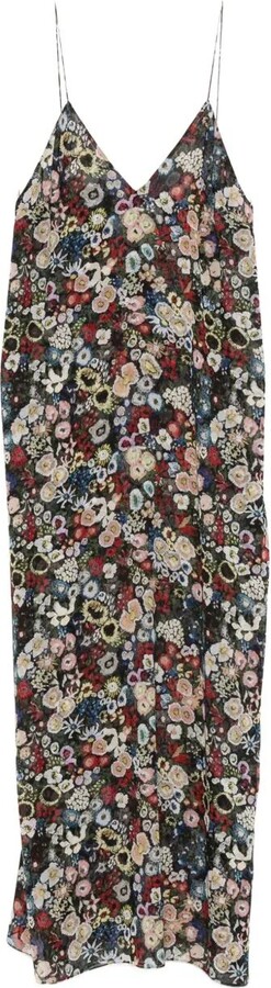 KHAITE Taja Double-Layered Chiffon Slip Dress