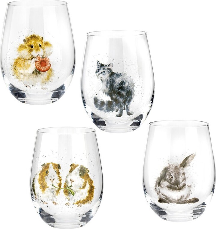 Royal Worcester Wrendale Designs Set Of 4 Tumblers