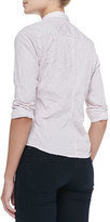 Thumbnail for your product : Frank & Eileen Barry Pinstripe Poplin Blouse, Red/White