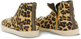 Thumbnail for your product : GUESS Suede leather boots with laces - Leopard print