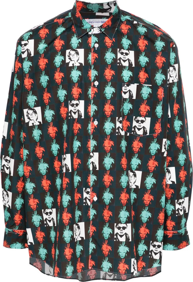 Comme des Garçons Shirt Andy Warhol-print cotton shirt