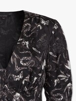 Thumbnail for your product : AllSaints Kota Somnium Animal Print Mini Dress, Black