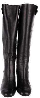 Chanel Quilted Leather Knee-High Boots
