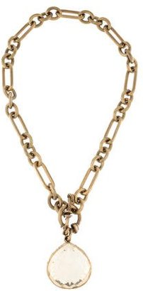 Stephen Dweck Quartz Pendant Chain Link Necklace