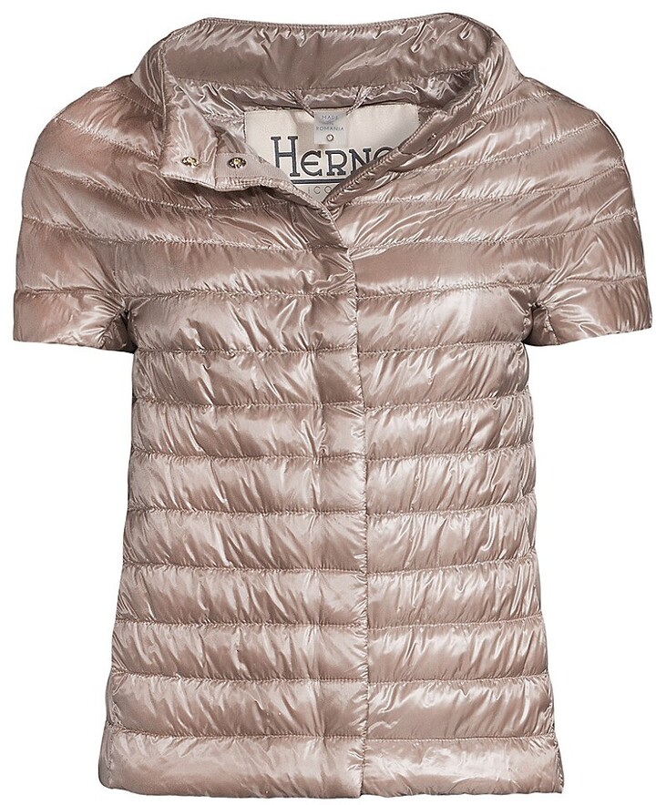 Herno Quilted ShortSleeve Down Jacket ShopStyle