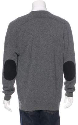 Saint Laurent Lambskin-Trimmed Cashmere Sweater